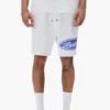 Pantalones cortos con letras de lentejuelas