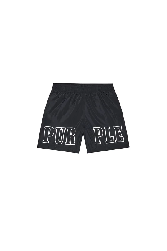 Bañador con contorno del logotipo en pantalones cortos