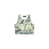 Bralette de nylon con estampado de camuflaje pintado