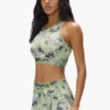 Bralette de nylon con estampado de camuflaje pintado