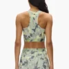 Bralette de nylon con estampado de camuflaje pintado