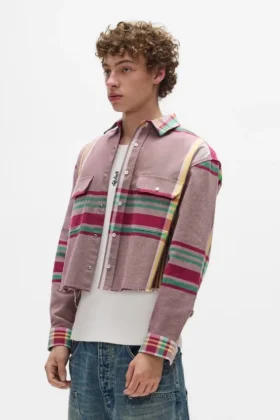 Camisa a cuadros descolorida