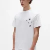 Camiseta con monograma de cuentas