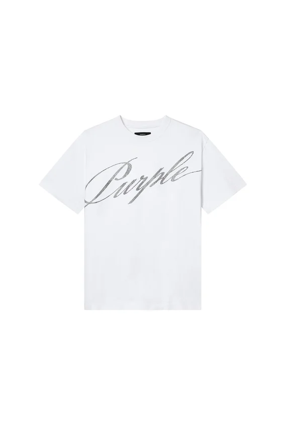 Camiseta Crystal Slanted Script