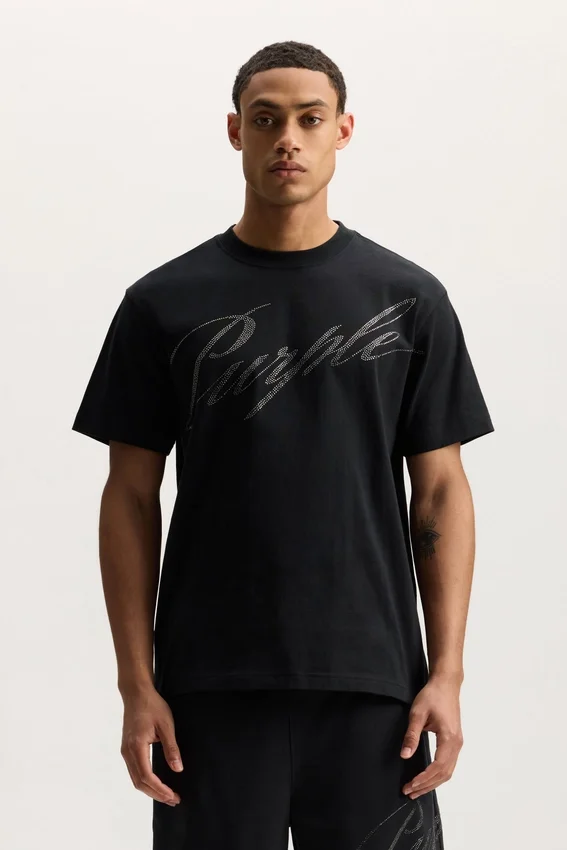 Camiseta Crystal Slanted Script