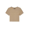 Camiseta de bebé de canalé con aplique del logotipo