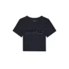 Camiseta de bebé de canalé con aplique del logotipo