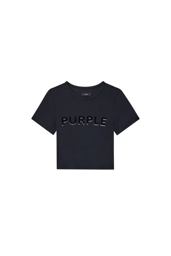 Camiseta de bebé de canalé con aplique del logotipo