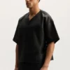 Camiseta de malla de cuero