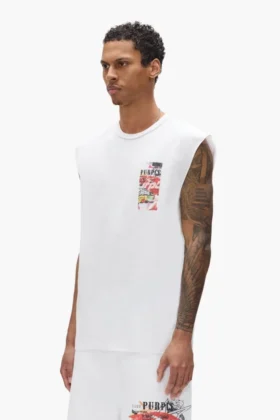 Camiseta sin mangas con calcomanías