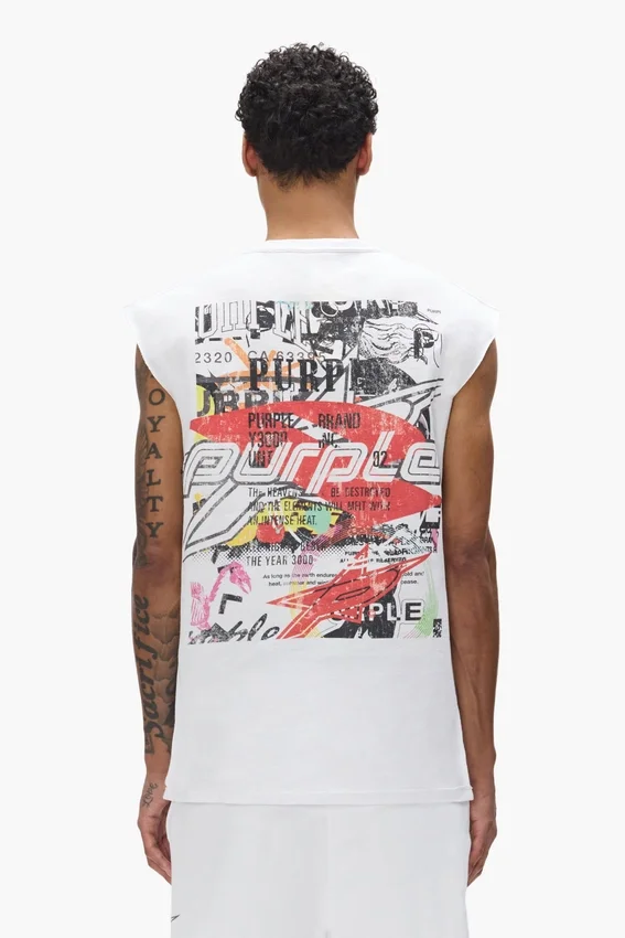 Camiseta sin mangas con calcomanías