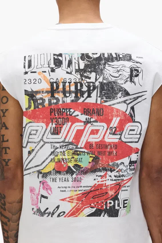 Camiseta sin mangas con calcomanías