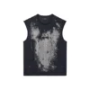 Camiseta sin mangas con cristales desgastados