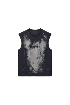 Camiseta sin mangas con cristales desgastados