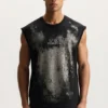 Camiseta sin mangas con cristales desgastados