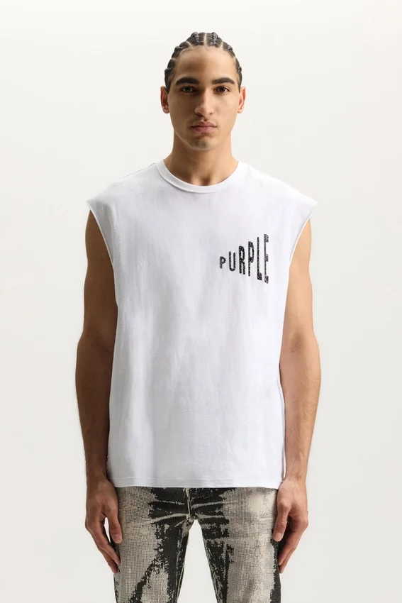 Camiseta sin mangas con efecto desvanecido