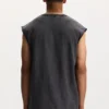 Camiseta sin mangas con letras de lentejuelas