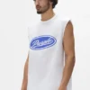 Camiseta sin mangas con letras de lentejuelas