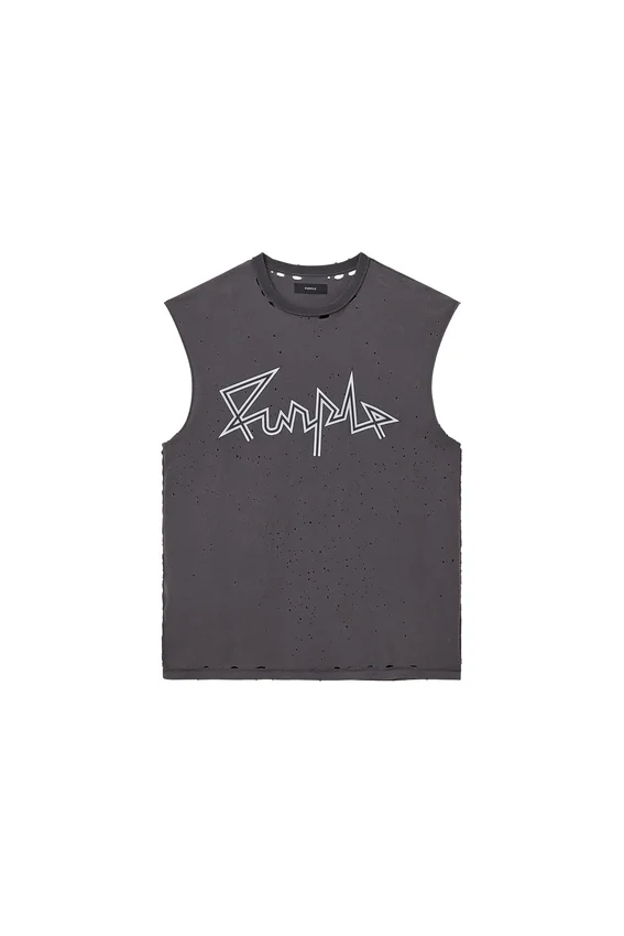 Camiseta sin mangas con letrero «Voltage»