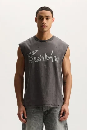 Camiseta sin mangas con letrero «Voltage»