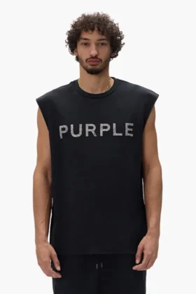 Camiseta sin mangas con logotipo de cristales