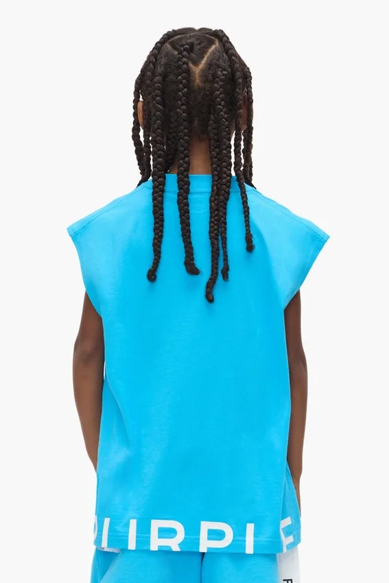 Camiseta sin mangas con logotipo para niños