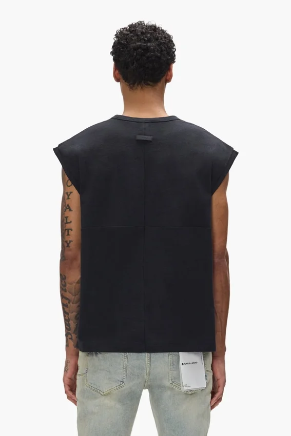 Camiseta sin mangas con monograma de estrellas