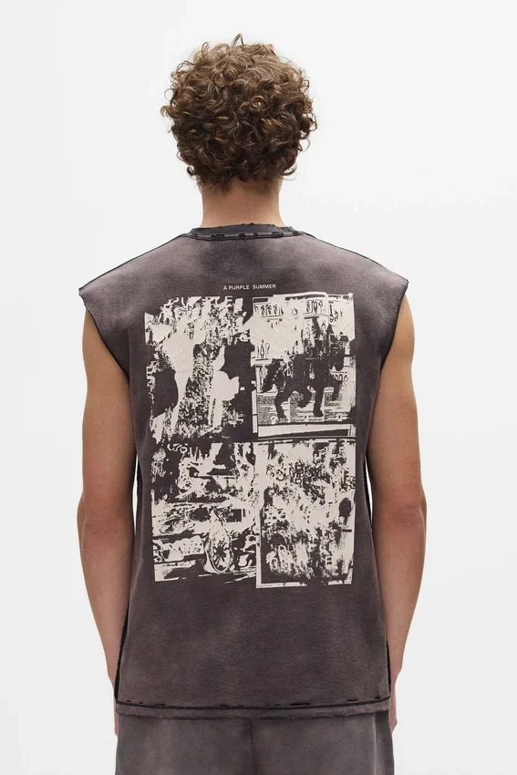 Camiseta sin mangas Worn Gothic