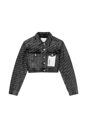Chaqueta con logotipo brillante