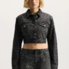 Chaqueta con logotipo brillante