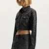 Chaqueta con logotipo brillante