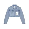 Chaqueta corta con logotipo brillante