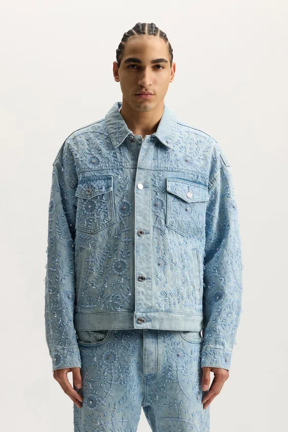 Chaqueta de camionero con adornos