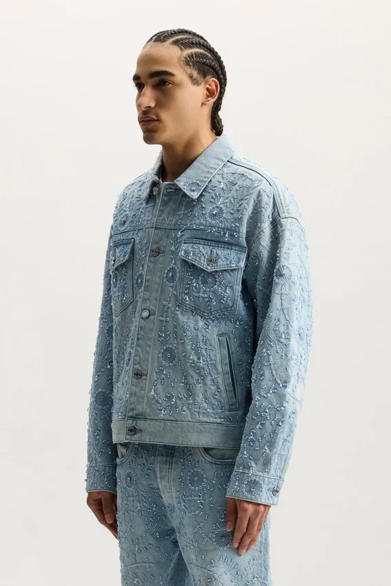 Chaqueta de camionero con adornos