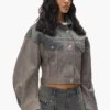 Chaqueta mixta de Denim y cuero