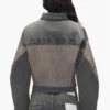 Chaqueta mixta de Denim y cuero