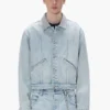Chaqueta tipo camionero con cuello en contraste