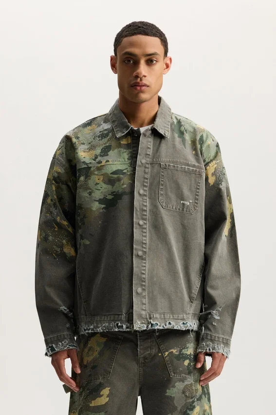 Chaqueta tipo camisa de trabajo