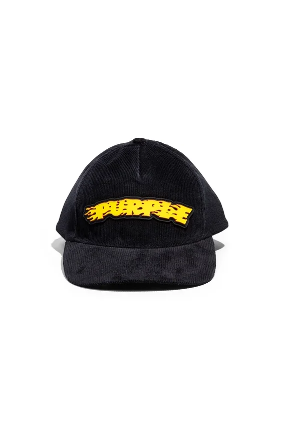 Gorra de pana con el logotipo de Purple Flames