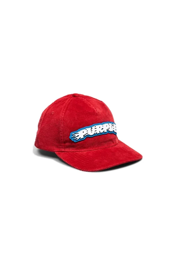 Gorra de pana con el logotipo de Purple Flames
