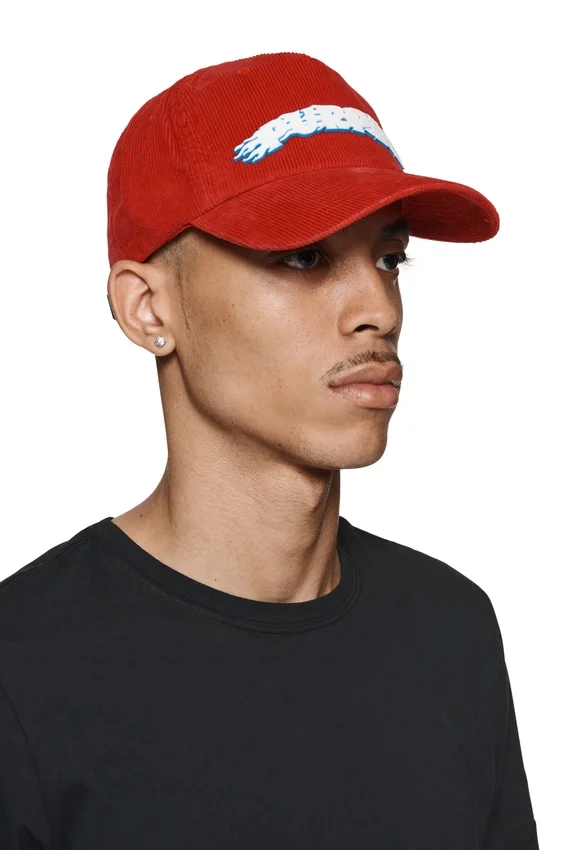 Gorra de pana con el logotipo de Purple Flames