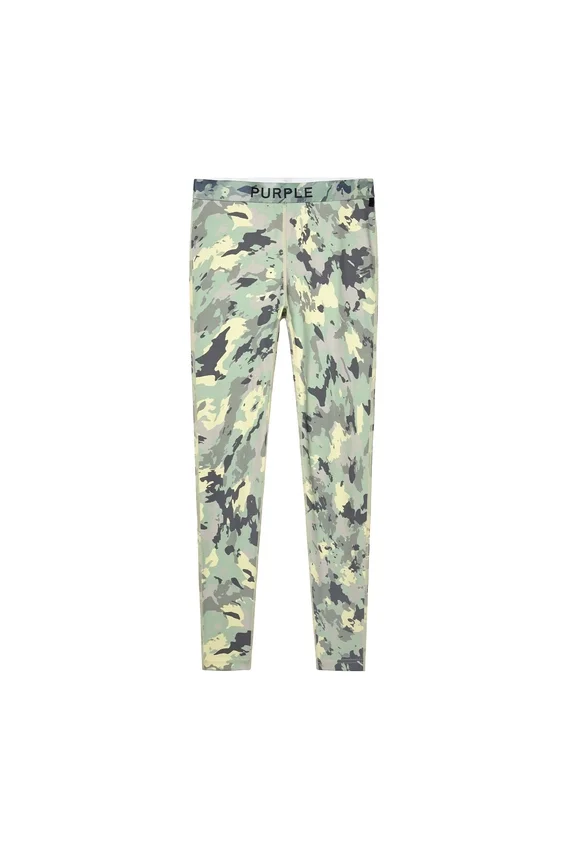 Leggings de nylon con estampado de camuflaje pintado