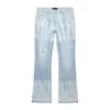 P004 Vaqueros acampanados con efecto tie-dye
