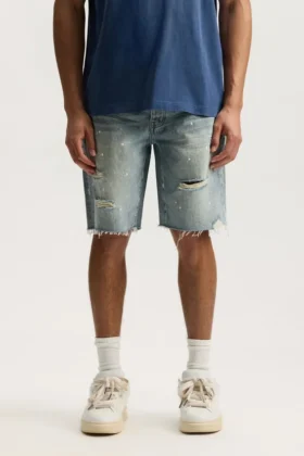 P059 Pantalones cortos Painterly Rip