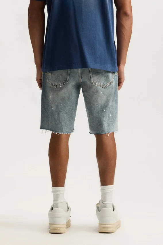 P059 Pantalones cortos Painterly Rip