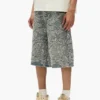 P070 Pantalones cortos con bordados a mano y adornos de cristales