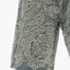 P070 Pantalones cortos con bordados a mano y adornos de cristales