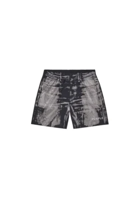 Pantalones cortos con cristales desgastados por todas partes