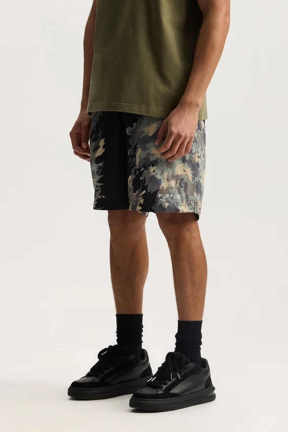 Pantalones cortos con estampado de camuflaje Paint
