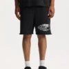 Pantalones cortos con letras de lentejuelas